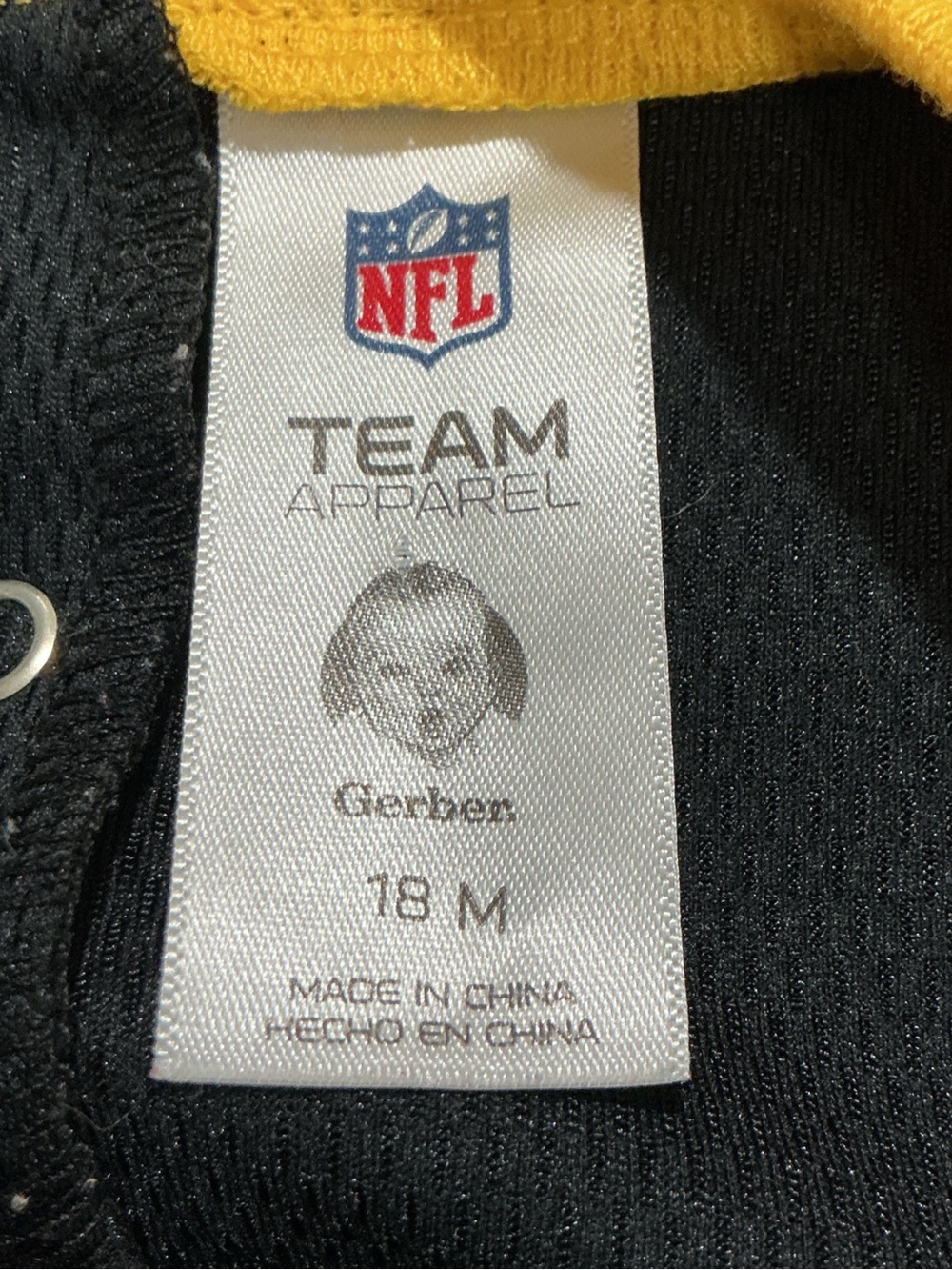 GERBER NFL TEAM APPAREL Pittsburgh Steelers Jersey Baby Dress Size 18 Months - Picture 7 of 8